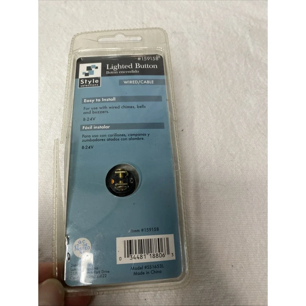 Lighted Button For Door Bell With Solid Brass Cover
